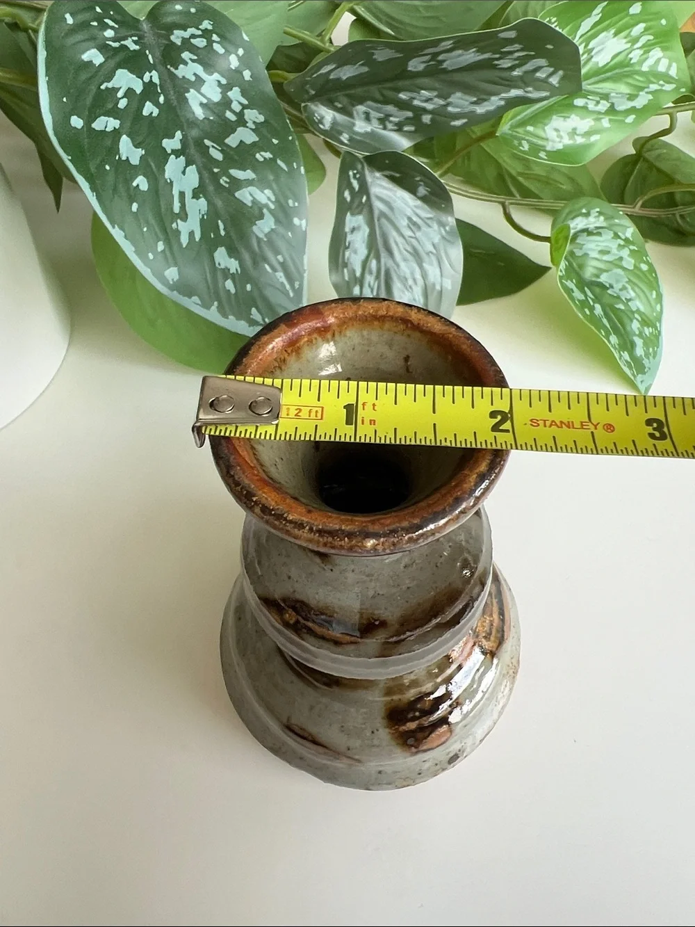 Vintage Handmade Pottery Vase Neutral Decor